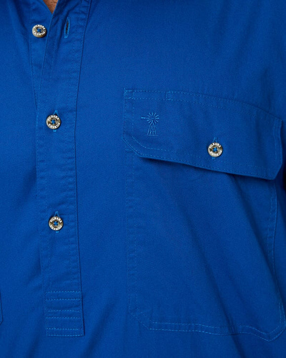 Closed Front SS Shirt - Cobalt - AJP Industrial Supplies - ritemate - rm200cfs - cobalt - s