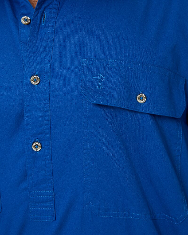 Closed Front SS Shirt - Cobalt - AJP Industrial Supplies - ritemate - rm200cfs - cobalt - s