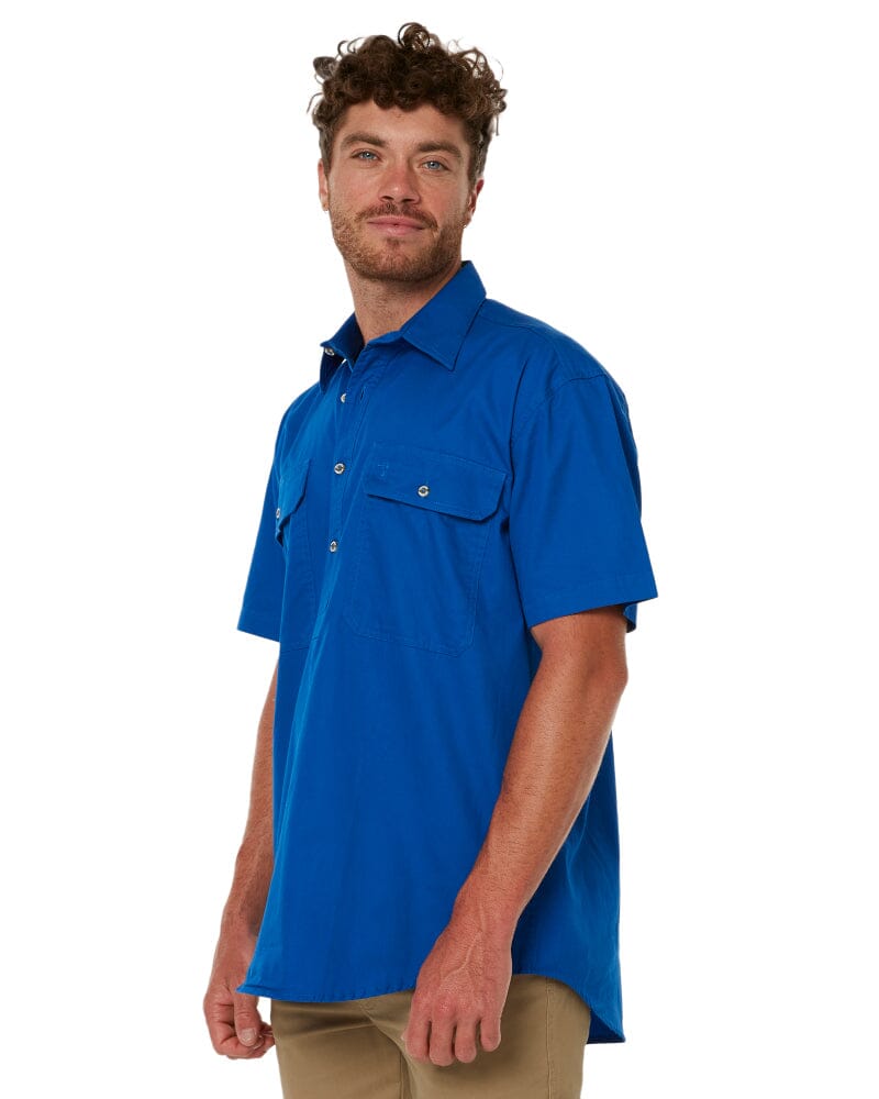 Closed Front SS Shirt - Cobalt - AJP Industrial Supplies - ritemate - rm200cfs - cobalt - s