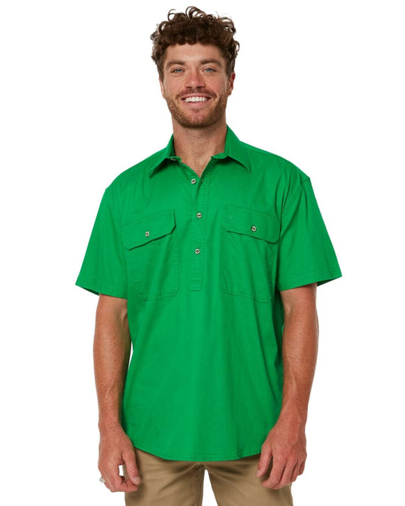 Closed Front SS Shirt - Emerald - AJP Industrial Supplies - ritemate - rm200cfs - emerald - s