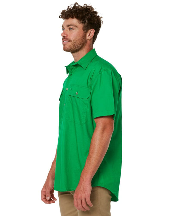 Closed Front SS Shirt - Emerald - AJP Industrial Supplies - ritemate - rm200cfs - emerald - s
