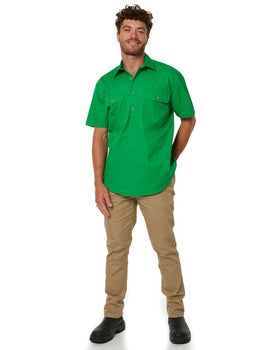 Closed Front SS Shirt - Emerald - AJP Industrial Supplies - ritemate - rm200cfs - emerald - s