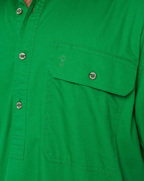 Closed Front SS Shirt - Emerald - AJP Industrial Supplies - ritemate - rm200cfs - emerald - s