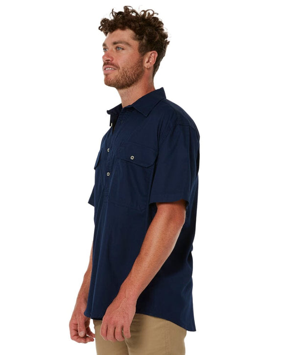 Closed Front SS Shirt - French Navy - AJP Industrial Supplies - ritemate - rm200cfs - french - navy - s