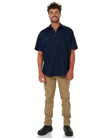Closed Front SS Shirt - French Navy - AJP Industrial Supplies - ritemate - rm200cfs - french - navy - s