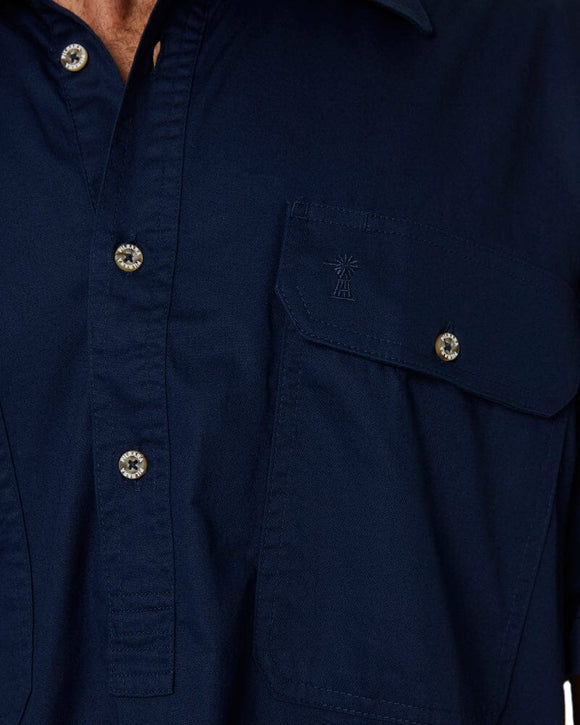Closed Front SS Shirt - French Navy - AJP Industrial Supplies - ritemate - rm200cfs - french - navy - s