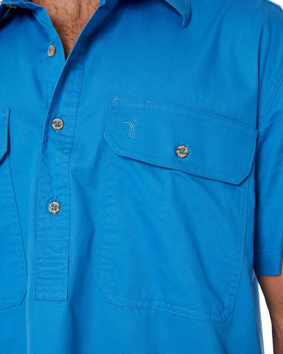 Closed Front SS Shirt - Light Blue - AJP Industrial Supplies - ritemate - rm200cfs - light - blue - s