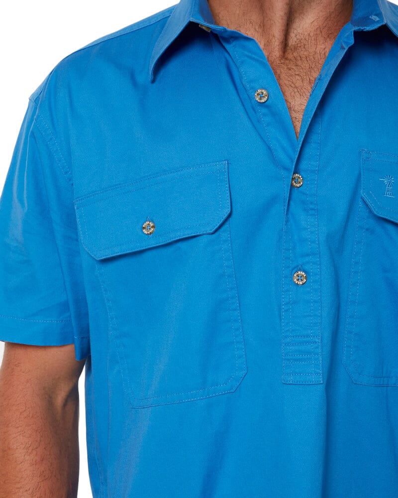 Closed Front SS Shirt - Light Blue - AJP Industrial Supplies - ritemate - rm200cfs - light - blue - s