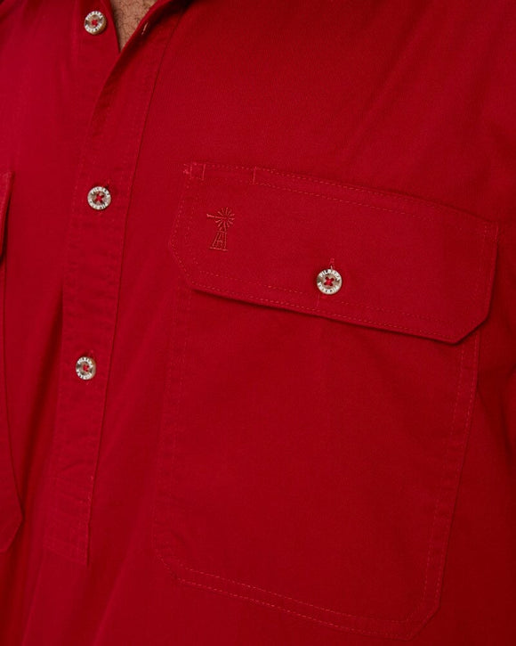 Closed Front SS Shirt - Red - AJP Industrial Supplies - ritemate - rm200cfs - red - s