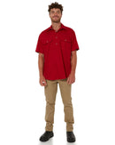 Closed Front SS Shirt - Red - AJP Industrial Supplies - ritemate - rm200cfs - red - s