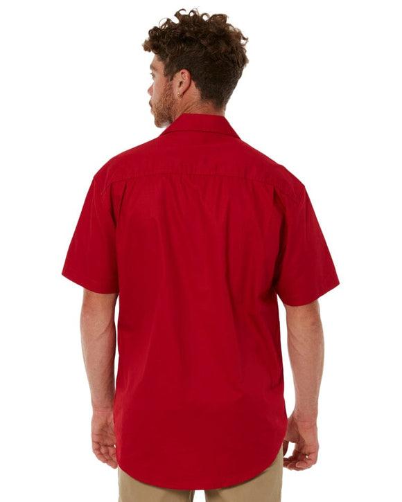 Closed Front SS Shirt - Red - AJP Industrial Supplies - ritemate - rm200cfs - red - s