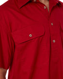 Closed Front SS Shirt - Red - AJP Industrial Supplies - ritemate - rm200cfs - red - s