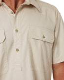 Closed Front SS Shirt - Stone - AJP Industrial Supplies - ritemate - rm200cfs - stone - s