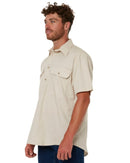 Closed Front SS Shirt - Stone - AJP Industrial Supplies - ritemate - rm200cfs - stone - s