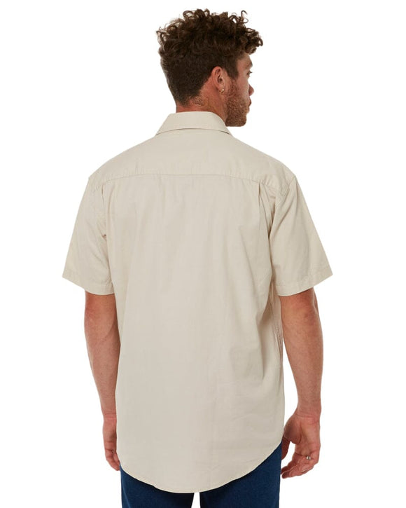 Closed Front SS Shirt - Stone - AJP Industrial Supplies - ritemate - rm200cfs - stone - s