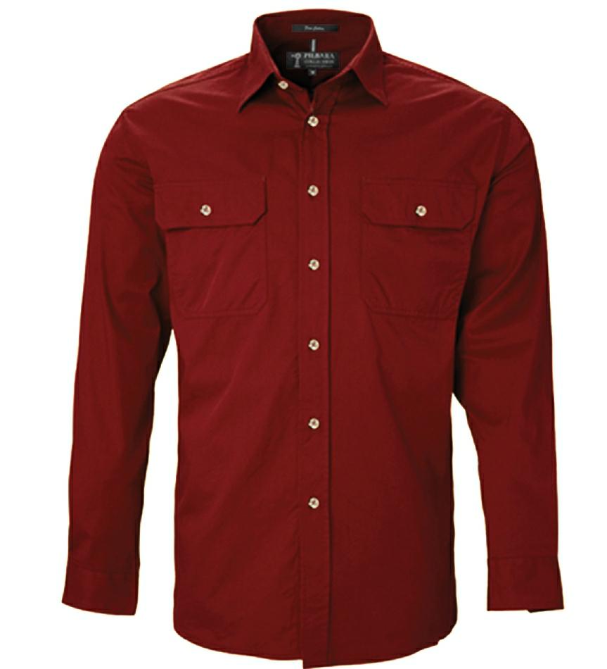 Pilbara RM500BT Mens Open Front L/s Shirt 2XL-6XL