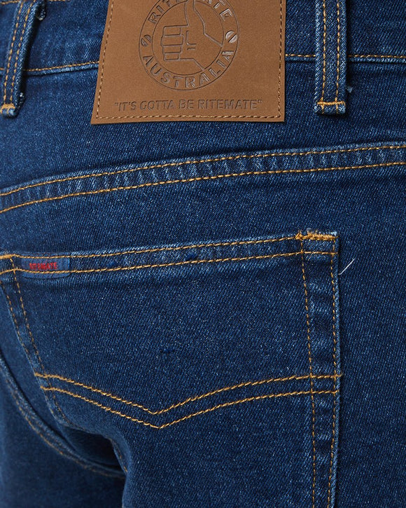 Denim Trucker Shorts - Denim - AJP Industrial Supplies - ritemate - rm112tsd - 77r