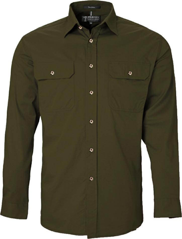 Pilbara RM500BT Mens Open Front L/s Shirt 2XL-6XL