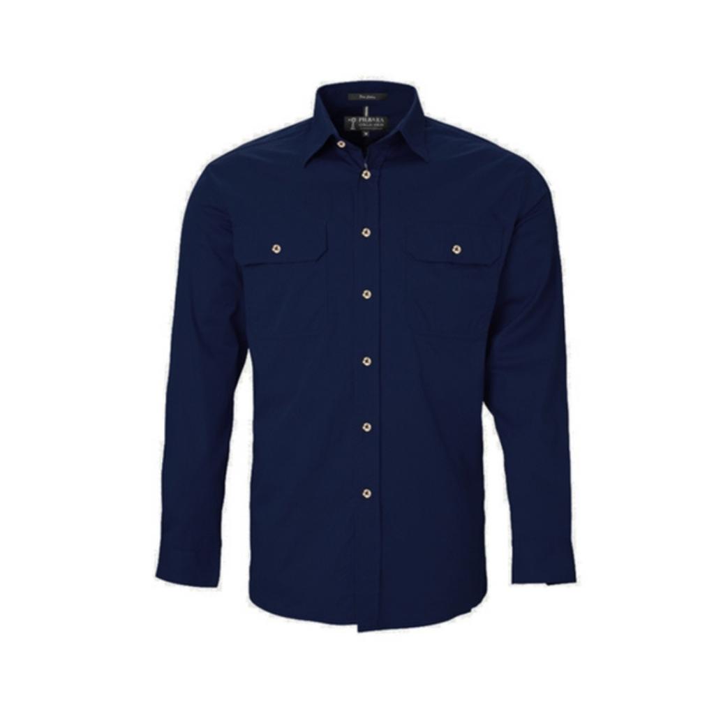 Pilbara RM500BT Mens Open Front L/s Shirt 2XL-6XL