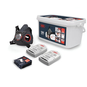 Force Typhoon 8 Half Mask Respirator Asbestos/Silica/Dust Kit With P2 Filters - AJP Industrial Supplies - BHT0A3 - 0L5 - UAN