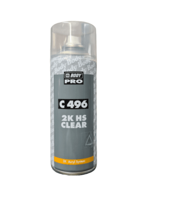 HB 496 High Gloss HS 2K Clear Coat Paint Aerosol 400ml - Paint - AJP Industrial Supplies - 03G - HB496 - 400