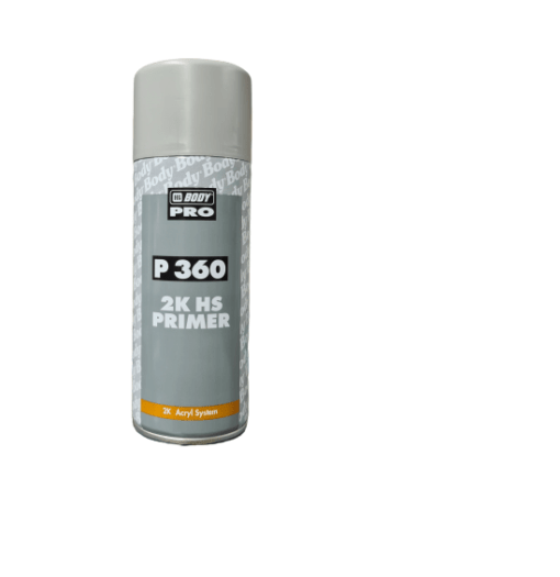 HB Body P360 HS Primer GREY 2K Aerosol 400ml - Paint - AJP Industrial Supplies - 03G - HB360G - 400