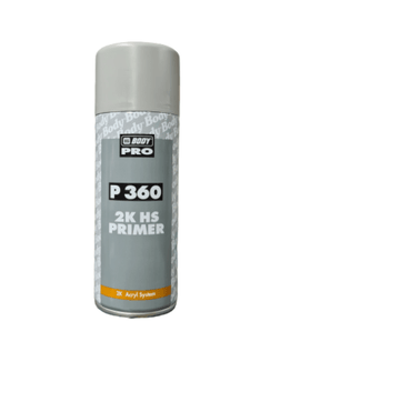 HB Body P360 HS Primer GREY 2K Aerosol 400ml - Paint - AJP Industrial Supplies - 03G - HB360G - 400
