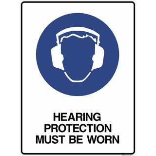 Hearing Protection Sign - AJP Industrial Supplies - PS - HEP - P - 300X450