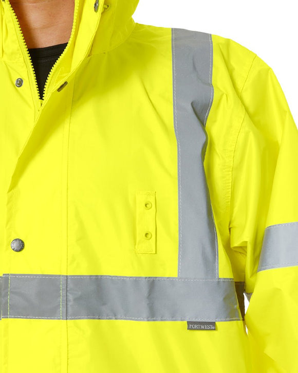 Hi - Vis Coat - Yellow - AJP Industrial Supplies - portwest - h445 - s