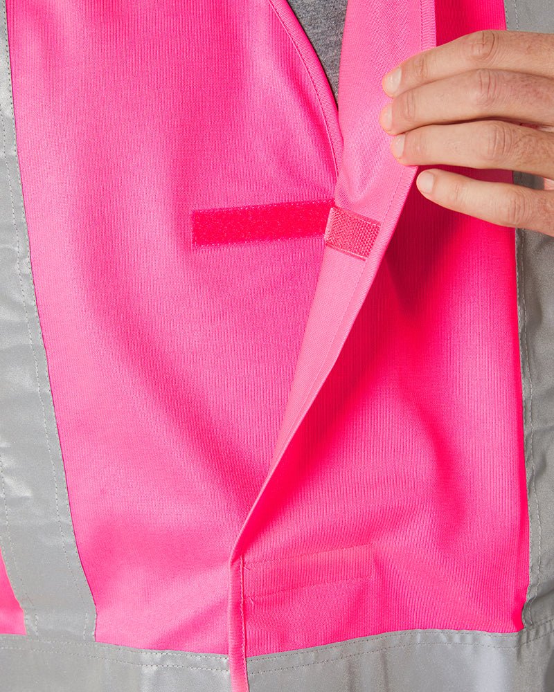 Hi Vis Night Safety Vest - Pink - AJP Industrial Supplies - ritemate - rm4245t - pink - xs
