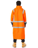 Hi Vis Taped Long Rain Coat - Orange/Navy - AJP Industrial Supplies - bisley - bj6961t - tt05 - xs