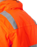 Hi Vis Taped Wet Weather Bomber Jacket - Orange - AJP Industrial Supplies - bisley - bj6770t - bf61 - xs