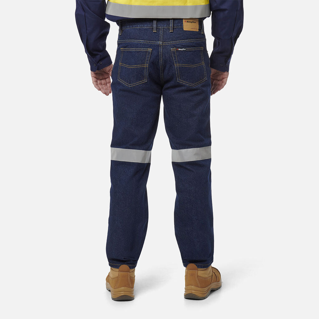 King Gee Reflective Denim Work Jeans (K53030) - 0