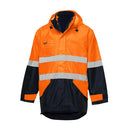 King Gee 4 in 1 Waterproof Wet Weather Jacket (K55300) - AJP Industrial Supplies - K55300 - Orange/Navy - 2XS