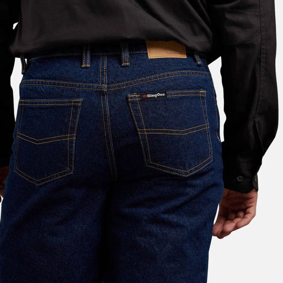 King Gee Denim Work Jeans (K03020) - AJP Industrial Supplies - K03020 - Stonewash - 77R