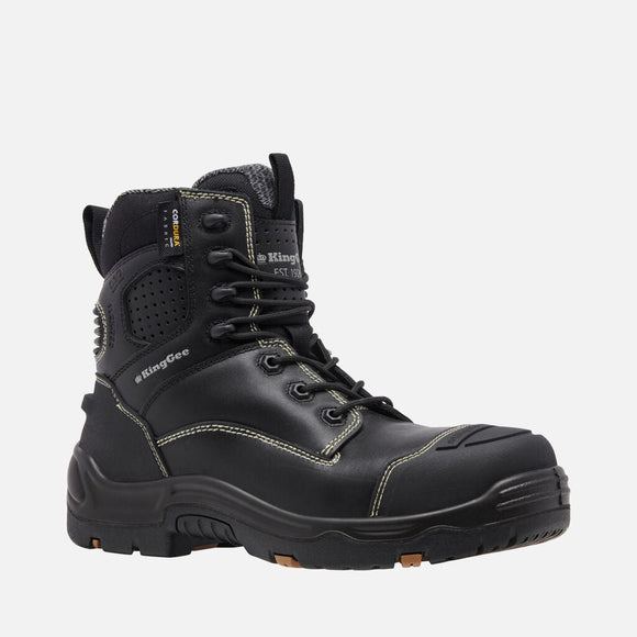 King Gee ONYX 6CZ Composite Toe Work Boot (K28000) - AJP Industrial Supplies - K28000 - Black - 3 AU/UK