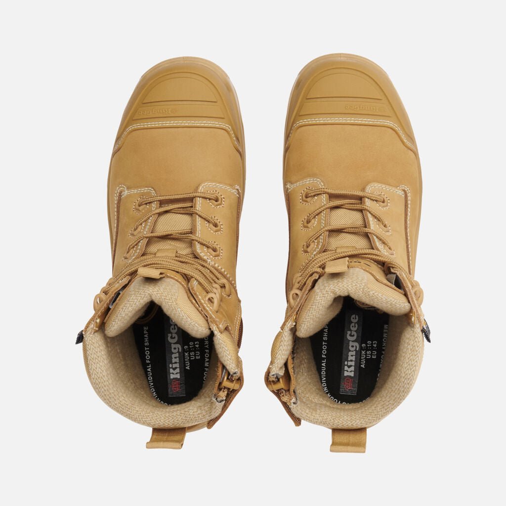 King Gee ONYX 6CZ Composite Toe Work Boot (K28001) - AJP Industrial Supplies - K28001 - Wheat - 3 AU/UK