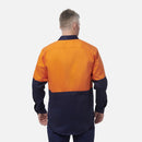 King Gee Originals Hi - Vis Long Sleeve Drill Work Shirt ( K54015 ) - AJP Industrial Supplies - K54015 - Orange/Navy - 2XS
