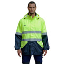 King Gee Originals Waterproof Hi - Vis Reflective Lightweight Jacket (K55200) - AJP Industrial Supplies - K55200 - Yellow/Navy - 2XS