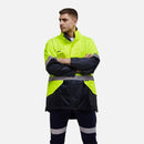 King Gee Originals Waterproof Hi - Vis Reflective Lightweight Jacket (K55200) - AJP Industrial Supplies - K55200 - Orange/Navy - 2XS