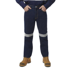 King Gee Reflective Denim Work Jeans (K53030) - AJP Industrial Supplies - K53030 - Stonewash - 77R