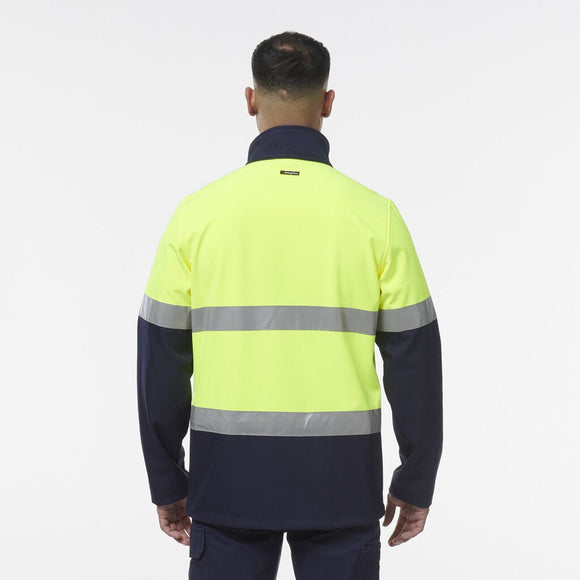 King Gee Reflective Spliced Softshell Jacket (K55034) - AJP Industrial Supplies - K55034 - Orange/Navy - 2XS