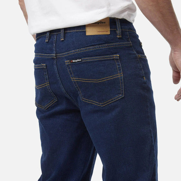 King Gee Stretch Denim Work Jeans (K03390) - AJP Industrial Supplies - K03390 - Stonewash - 77R