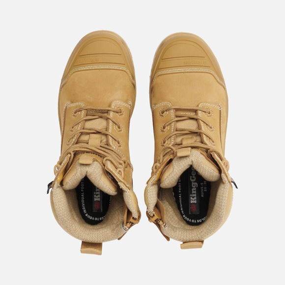 King Gee Women's ONYX 6CZ Composite Toe Work Boot (K28005) - AJP Industrial Supplies - K28005 - Wheat - 4 AU/US Women