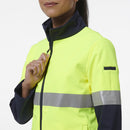 King Gee Women's Reflective Spliced Soft Shell Jacket (K45006) - AJP Industrial Supplies - K45006 - Orange/Navy - 6