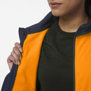King Gee Women's Reflective Spliced Soft Shell Jacket (K45006) - AJP Industrial Supplies - K45006 - Orange/Navy - 6