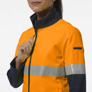 King Gee Women's Reflective Spliced Soft Shell Jacket (K45006) - AJP Industrial Supplies - K45006 - Orange/Navy - 6