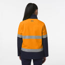 King Gee Women's Reflective Spliced Soft Shell Jacket (K45006) - AJP Industrial Supplies - K45006 - Orange/Navy - 6