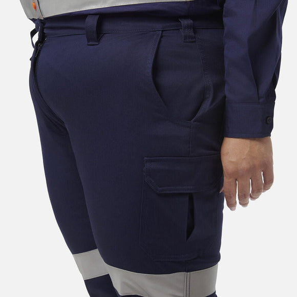 King Gee Women's Stretch Biomotion Reflective Work Pants (K43010) - AJP Industrial Supplies - K43010 - Navy - 12 - Curved