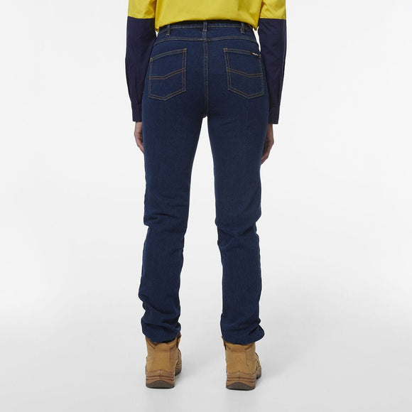 King Gee Women's Stretch Jean (K43018) - AJP Industrial Supplies - K43018 - Stonewash - 12 Curved